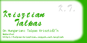 krisztian talpas business card